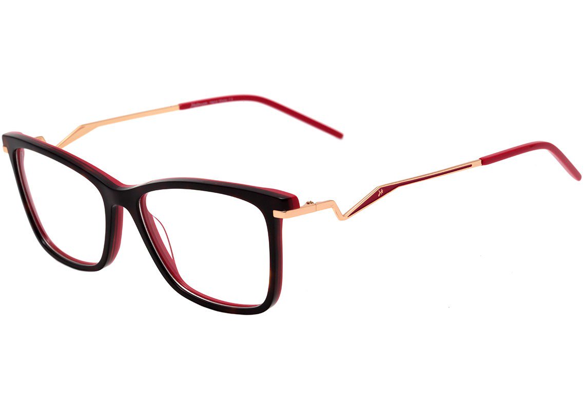 Hickmann Hi 6100 A01 Preto e Dourado Brilho - Lente 5,4 cm G23 Preto E Vermelho Brilho - Lente 5,4 Cm