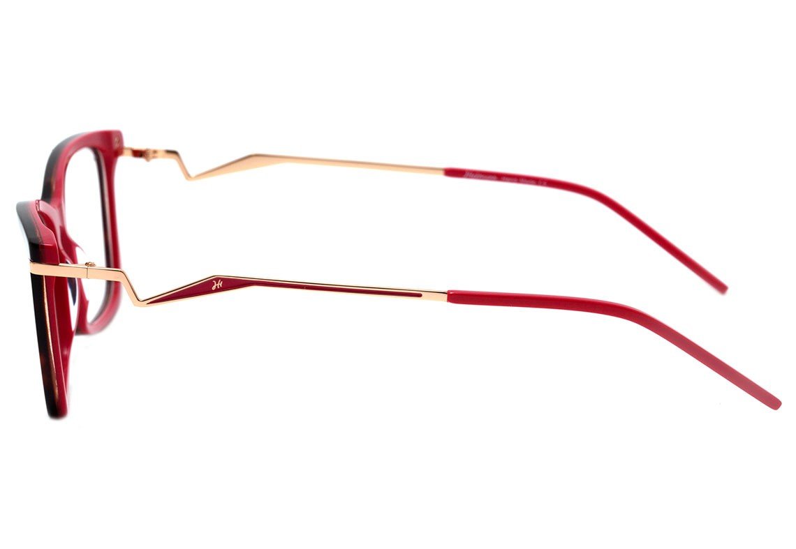 Hickmann Hi 6100 A01 Preto e Dourado Brilho - Lente 5,4 cm G23 Preto E Vermelho Brilho - Lente 5,4 Cm