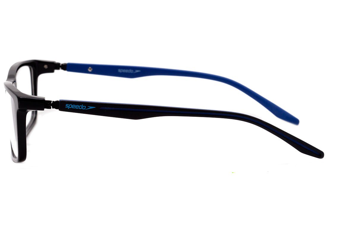 Speedo Sp 6083 Speedo Sp 6083 A01 Preto Brilho E Azul Fosco - 55 mm