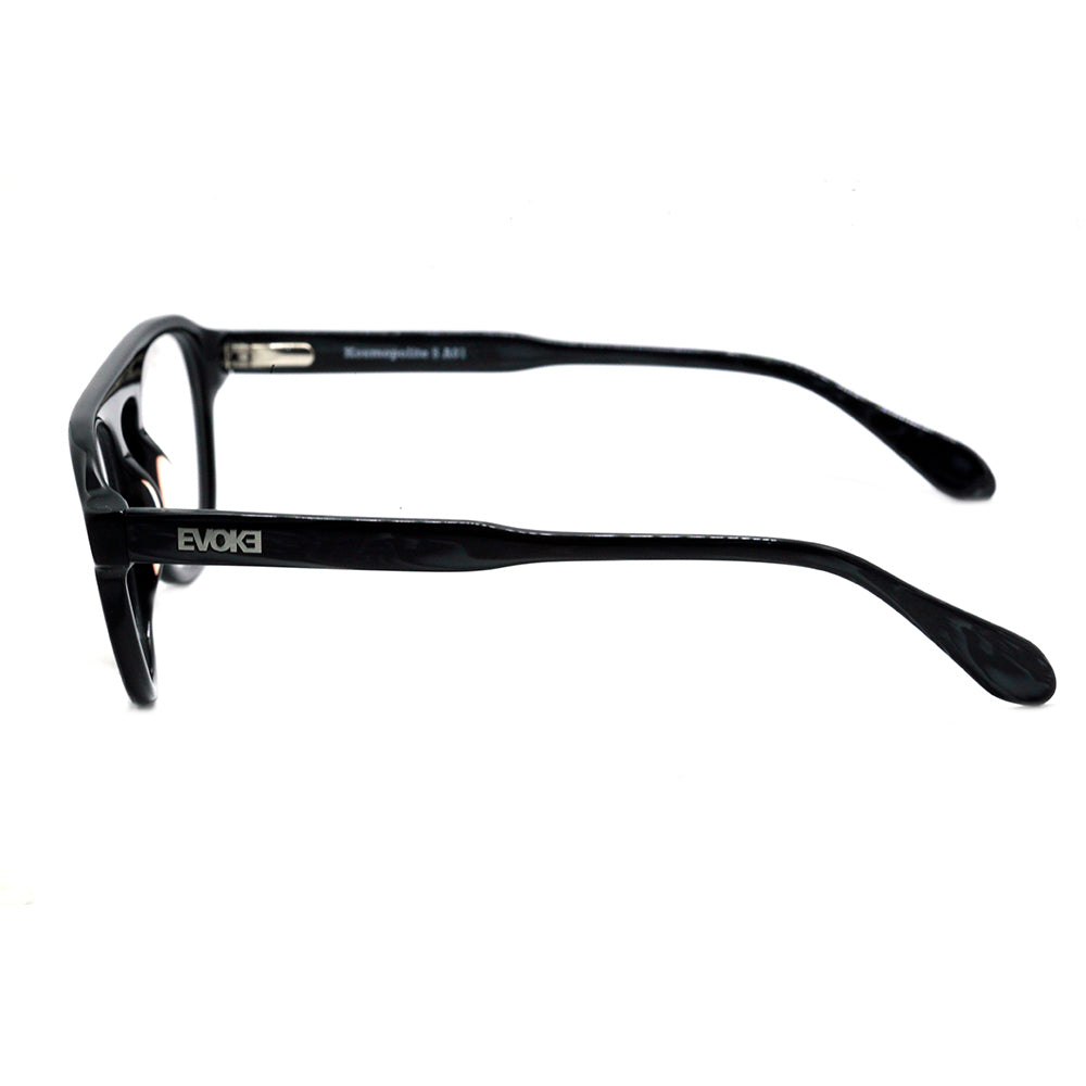 Evoke Kosmopolite 5 A01 Black Shine Temple Black Wood - Lente 4,8 cm - Grau