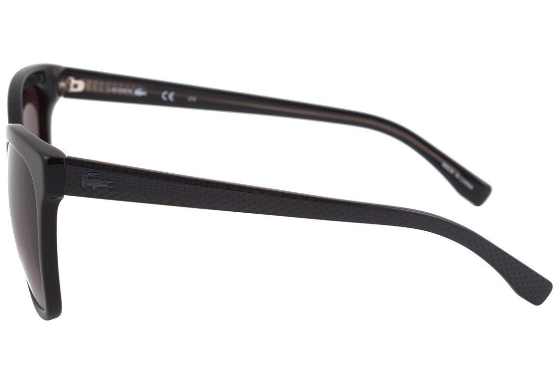 Óculos de Sol Lacoste L 792S 001 Preto Brilho/ Marrom Degradê - 56 mm