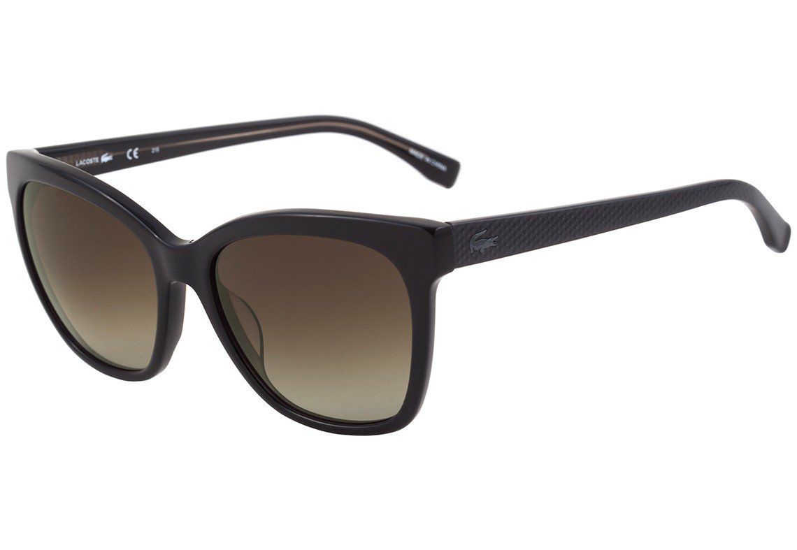 Óculos de Sol Lacoste L 792S 001 Preto Brilho/ Marrom Degradê - 56 mm