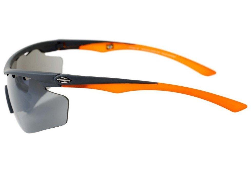 Óculos de Sol Mormaii Athlon III Cinza e Laranja Fosco / Preto Espelhado - Lente 16,1 cm