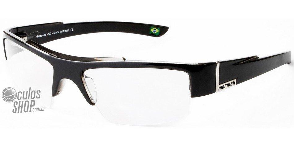 Óculos de Grau Mormaii Atol Ii Preto Brilho - Lente 5,2 Cm