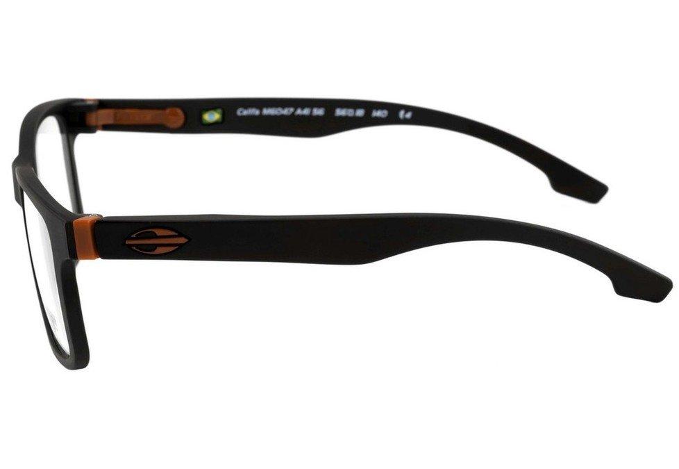 Óculos de Grau Mormaii Califa Flexxxa Preto E Laranja Fosco - Lente 5,6 Cm