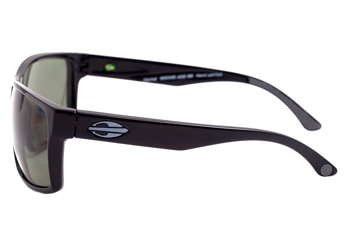 Mormaii Carmel Preto Brilho / Verde Polarizado - Lente 6,3 cm - Sol