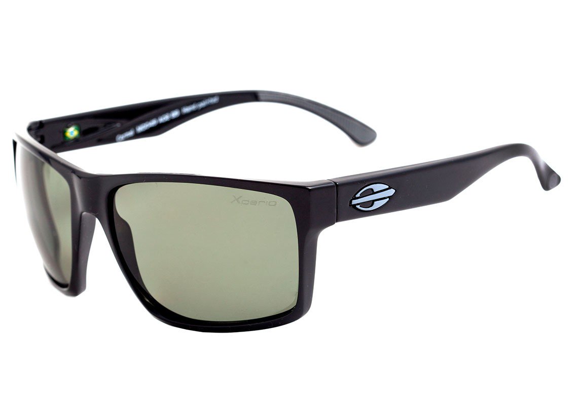 Mormaii Carmel Preto Brilho / Verde Polarizado - Lente 6,3 cm - Sol