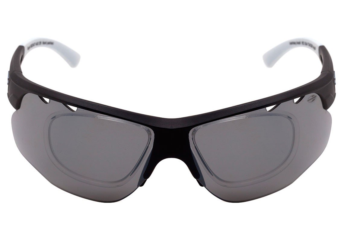 Óculos de Sol Mormaii Eagle Clip On Preto e Branco Fosco / Preto - Lente 7,8 cm