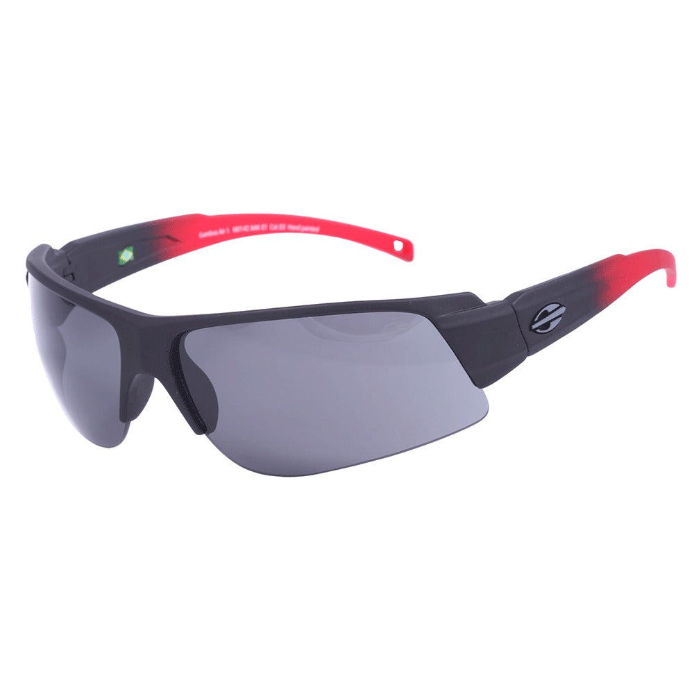 Mormaii Gamboa Air 5 Preto e Vermelho Fosco/ Preto - Lente 6,8 cm - Sol