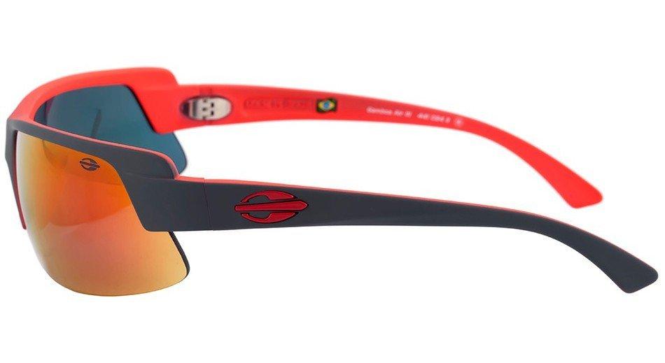 Óculos de Sol Mormaii Gamboa Air III Cinza e Laranja / Vermelho Espelhado - 65 mm