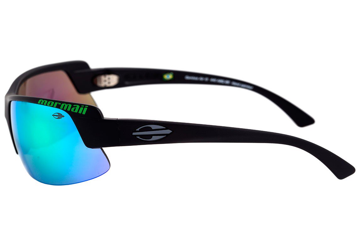 Mormaii Gamboa Air III Preto Fosco / Verde Espelhado - Lente 6,5 cm
