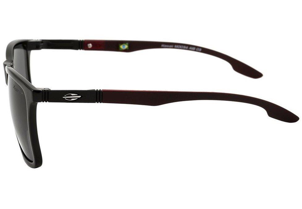 Mormaii Hawaii Preto Brilho e Vinho Fosco / Preto Polarizado - Lente 5,8 cm - Sol