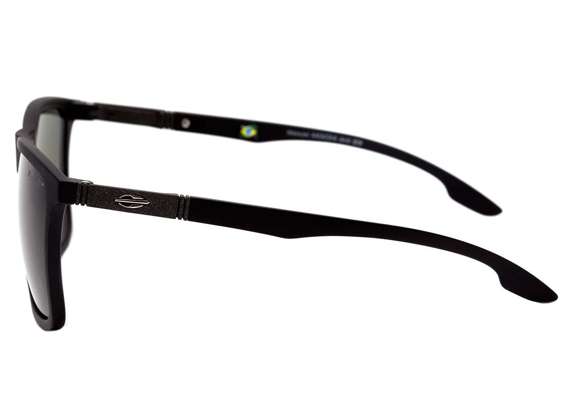 Mormaii Hawaii Preto Fosco / Verde G15 Polarizado - Lente 5,8 cm - Sol