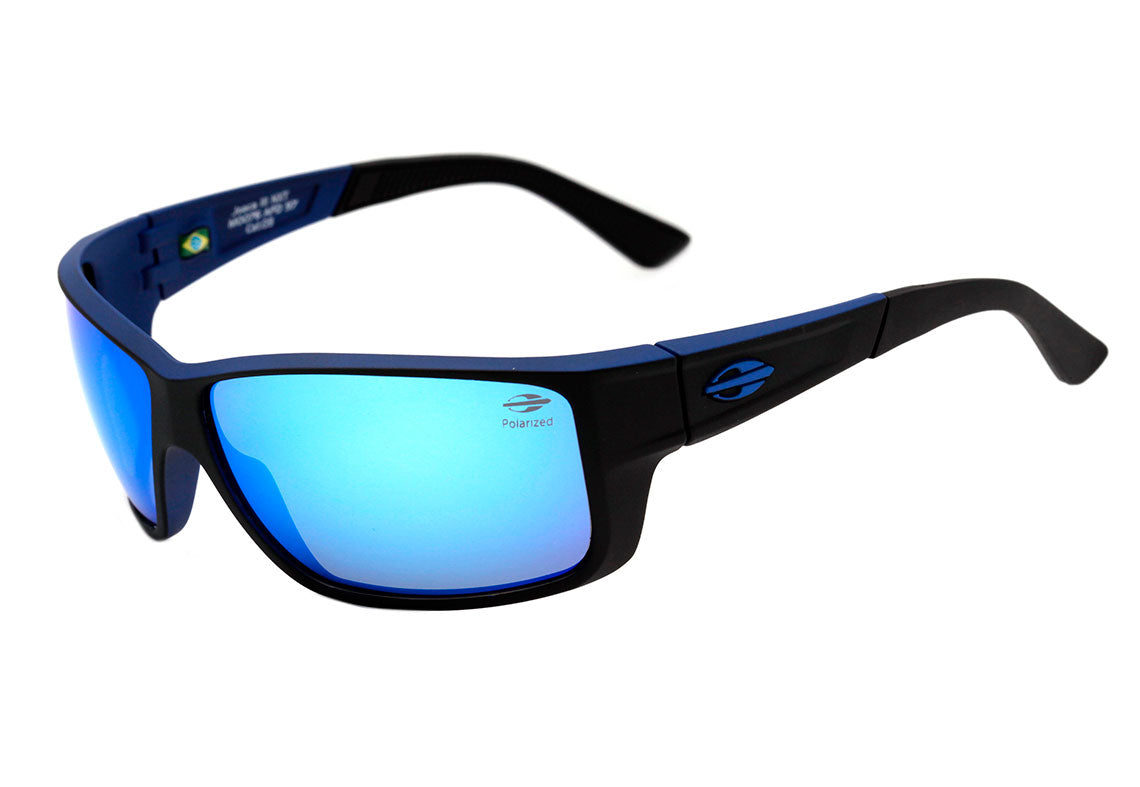 Mormaii Joaca III NXT Infantil Preto e Azul Fosco / Azul Espelhado Polarizado Unico - Lente 5,9 cm - Sol