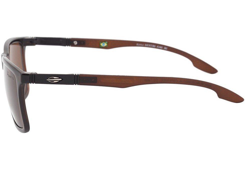 Mormaii Kona Preto Brilho e Marrom Fosco / Marrom Polarizado - Lente 7,2 cm - Sol