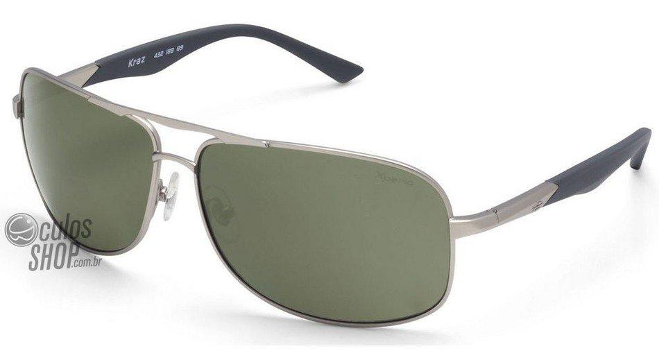 Óculos de Sol Mormaii Kraz Xperio Polarizado Prata E Preto/ Verde Polarizado