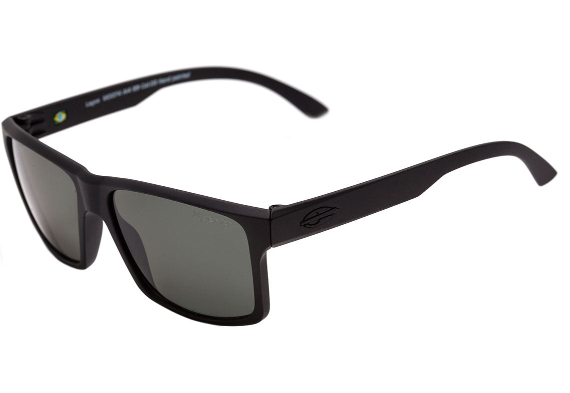 Óculos de Sol Mormaii Lagos Preto Fosco / Verde G15 Polarizado Unico - Lente 5,2 cm