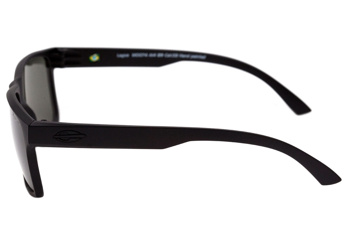 Óculos de Sol Mormaii Lagos Preto Fosco / Verde G15 Polarizado Unico - Lente 5,2 cm