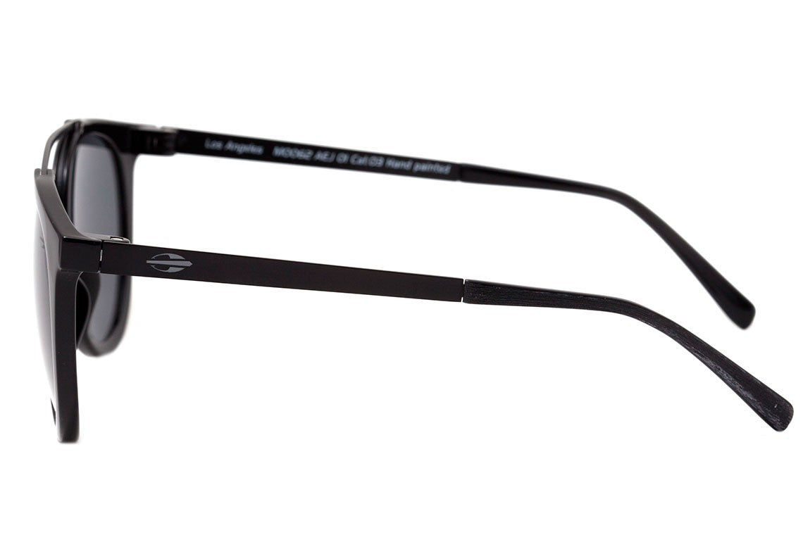 Óculos de Sol Mormaii Los Angeles Preto Brilho / Preto - Lente 5,0 cm