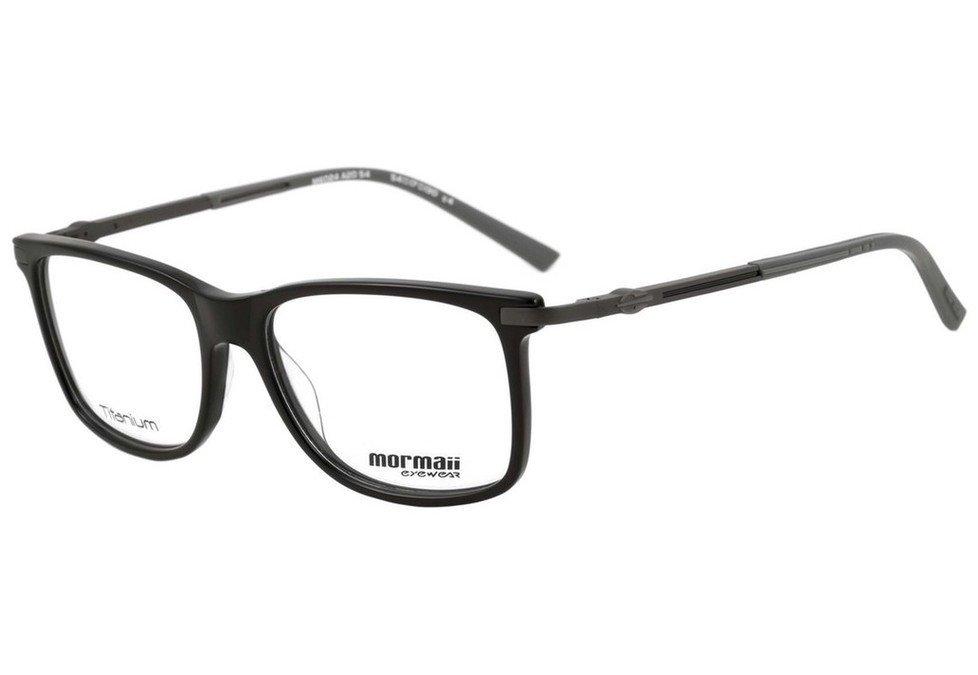 Óculos de Grau Mormaii M 6024 Titanium Preto Brilho e Cinza Fosco - Lente 5,4 cm