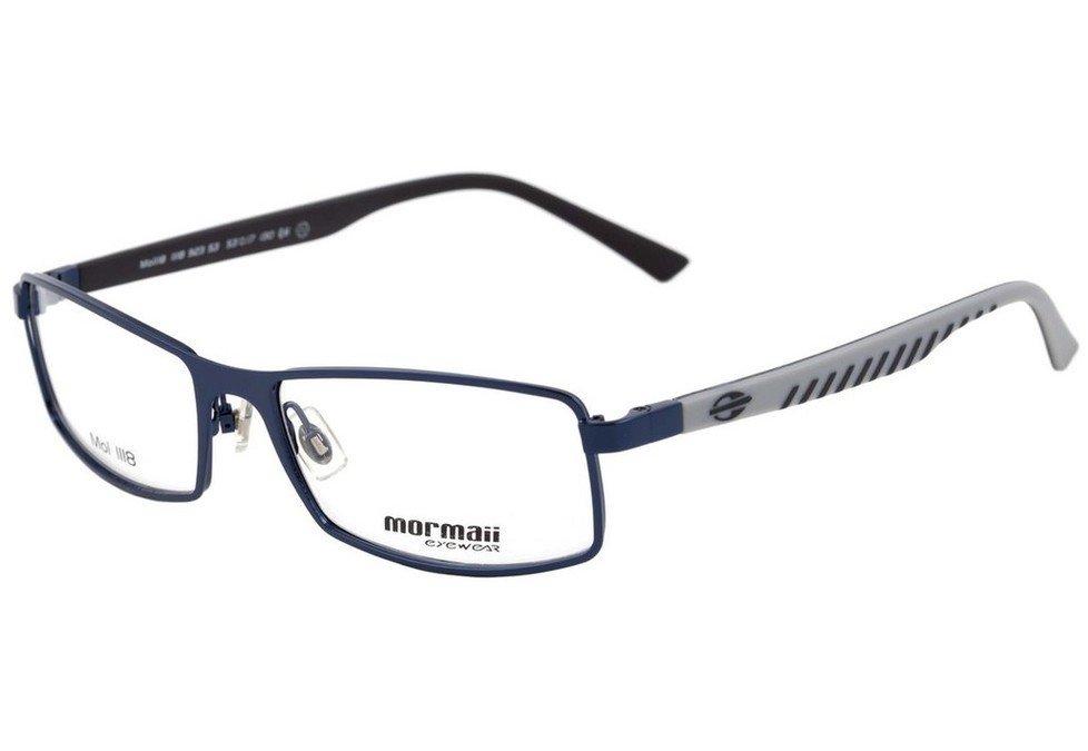 Óculos de Grau Mormaii Mo 1118 Azul Cinza E Preto - Lente 5,3 Cm