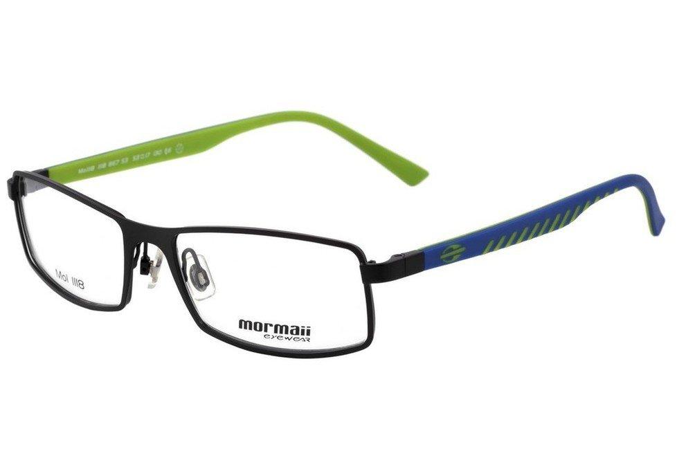 Óculos de Grau Mormaii Mo 1118 Preto Azul E Verde Fosco - Lente 5,3 Cm