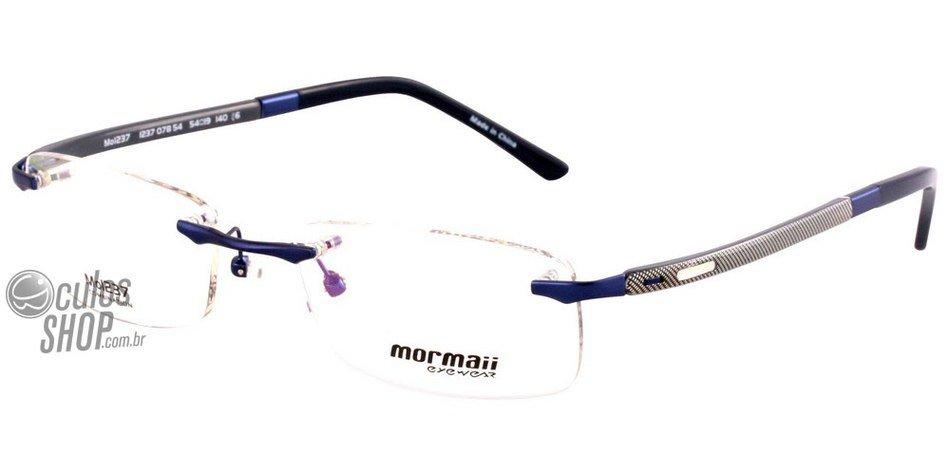 Óculos de Grau Mormaii Mo 1237 Azul Fosco E Cinza - Lente 5,4 Cm