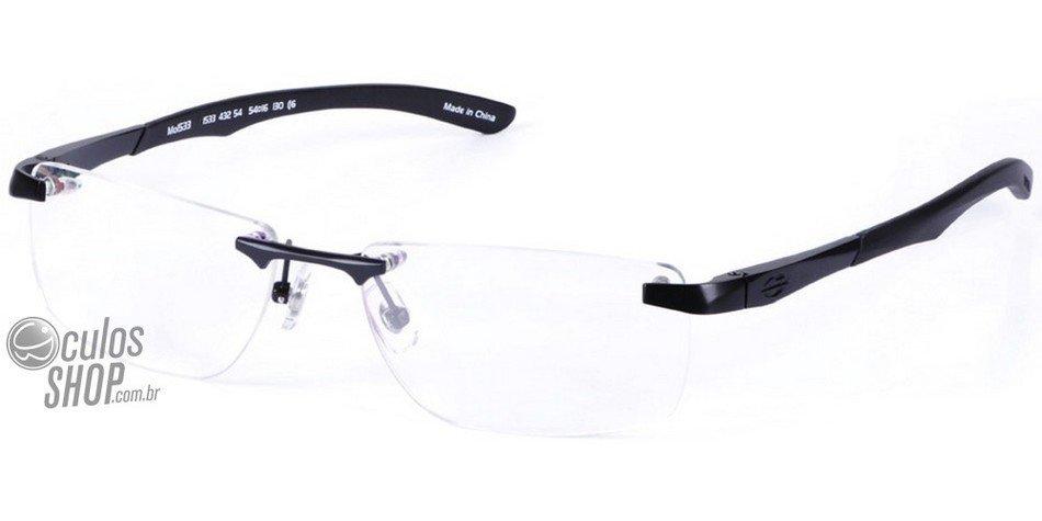 Óculos de Grau Mormaii Mo 1533 Preto Fosco - Lente 5,4 Cm