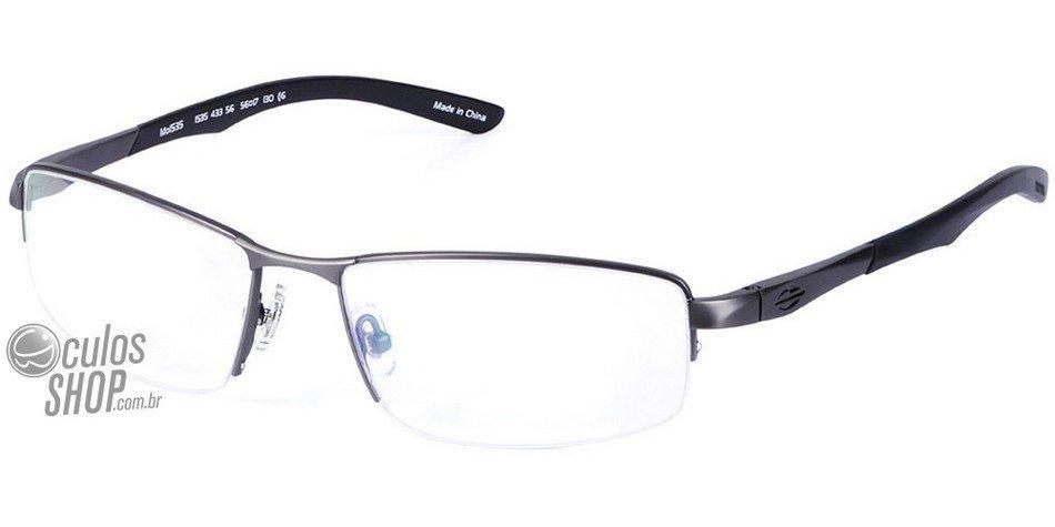 Óculos de Grau Mormaii Mo 1535 Titanium Cinza Fosco - Lente 5,6 Cm