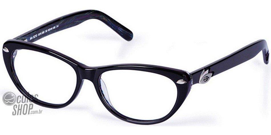 Óculos de Grau Mormaii Mo 1570 Preto Brilho - Lente 6,0 Cm