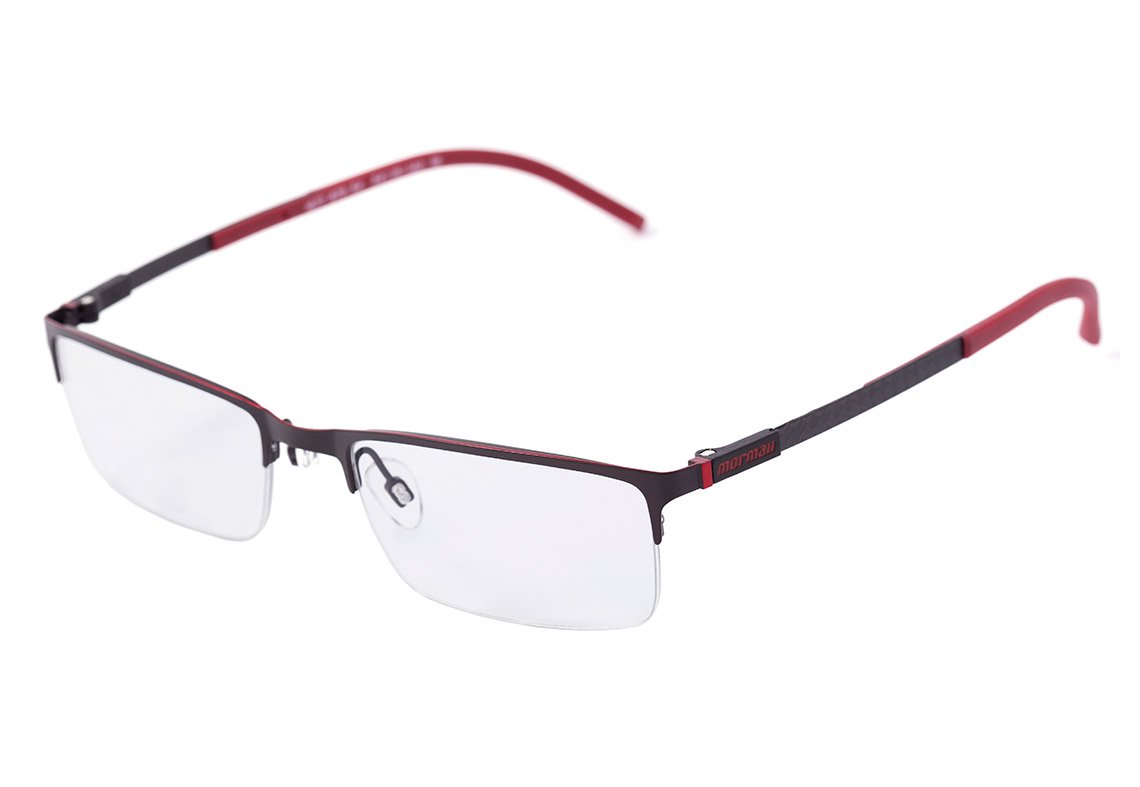 Óculos de Grau Mormaii Mo 1677 Preto E Vermelho Fosco - Lente 5,4 Cm