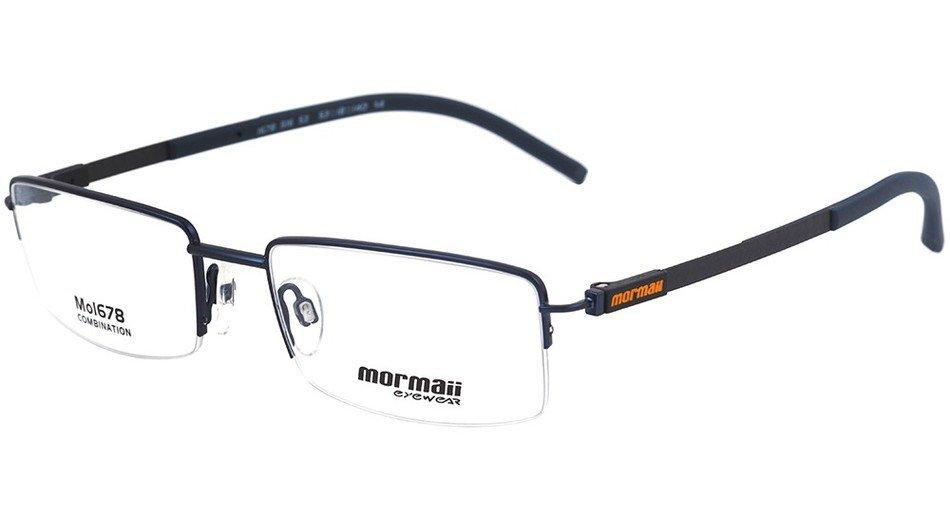 Óculos de Grau Mormaii Mo 1678 Azul Brilho E Preto Fosco - Lente 5,3 Cm