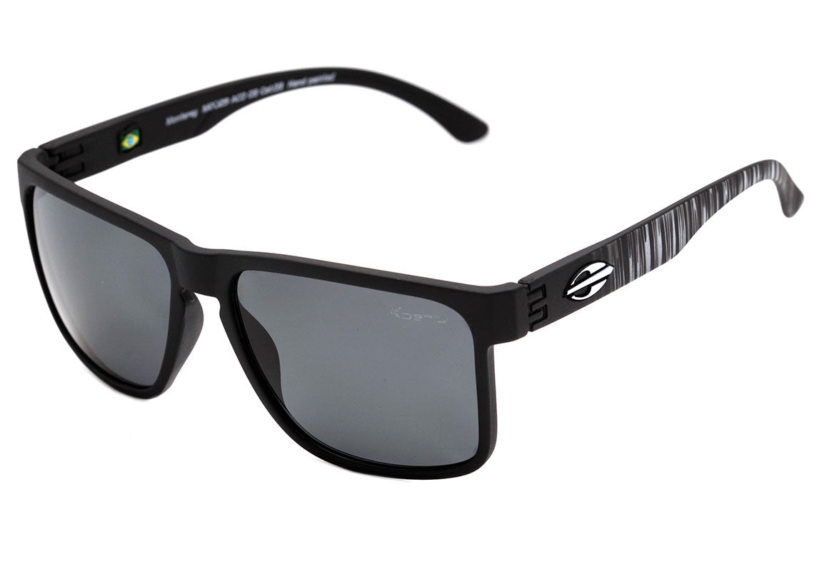 Mormaii Monterey Preto Fosco / Cinza Polarizado Unico - Lente 5,5 cm - Sol