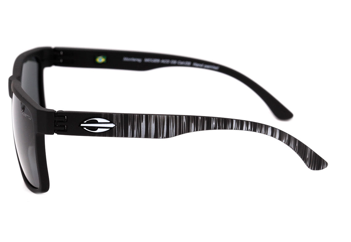 Mormaii Monterey Preto Fosco / Cinza Polarizado Unico - Lente 5,5 cm - Sol