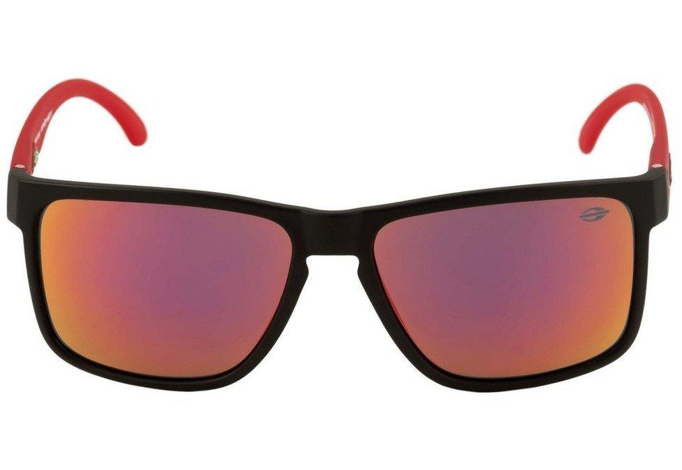 Óculos de Sol Mormaii Monterey Preto E Vermelho Fosco/ Vermelho Espelhado