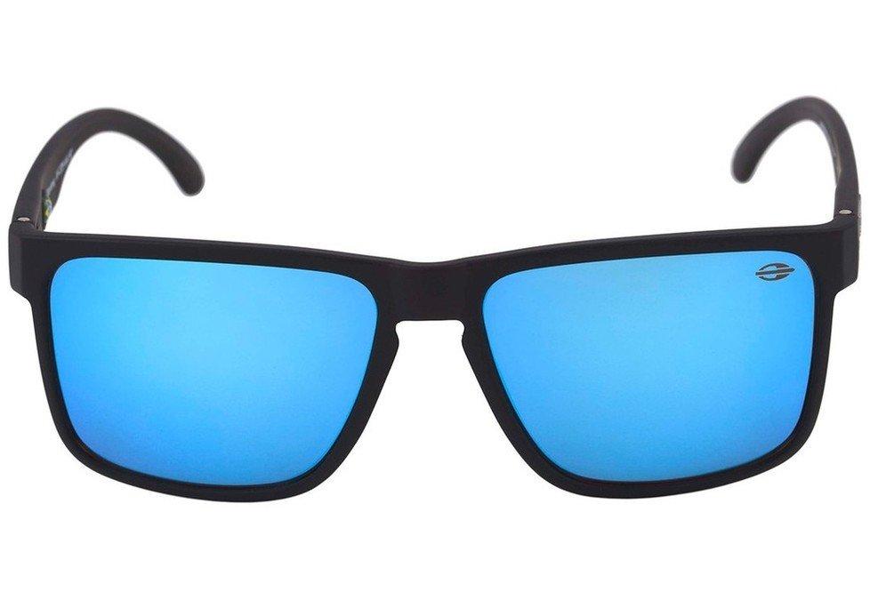 Mormaii Monterey Preto Fosco / Azul Espelhado - Lente 5,6 cm - Sol