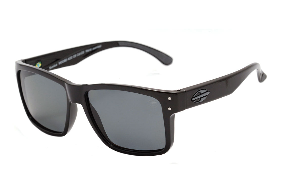 Mormaii Mumbai Preto Brilho / Cinza Polarizado Unico - Lente 5,5 cm - Sol