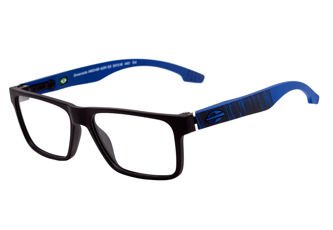 Mormaii Oceanside Preto e Azul Fosco - Lente 5,3 cm - Grau