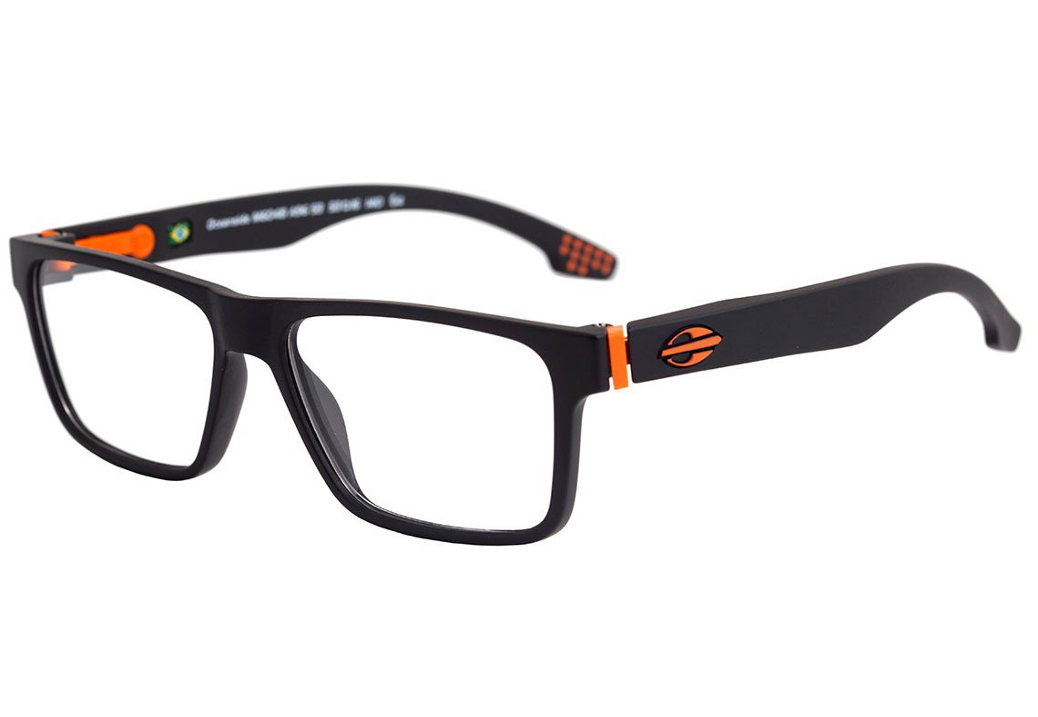 Mormaii Oceanside Preto e Laranja Fosco - Lente 5,3 cm - Grau