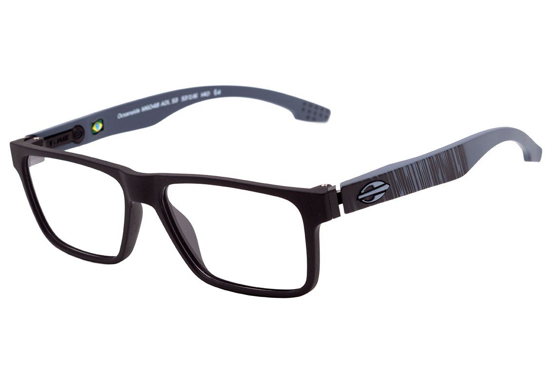 Mormaii Oceanside Preto Fosco e Cinza - Lente 5,3 cm - Grau