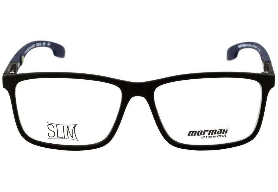 Mormaii Prana Preto e Azul Translúcido Fosco - Lente 5,5 cm - Grau