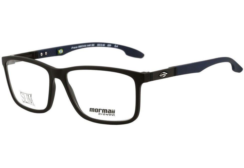 Mormaii Prana Preto e Azul Translúcido Fosco - Lente 5,5 cm - Grau