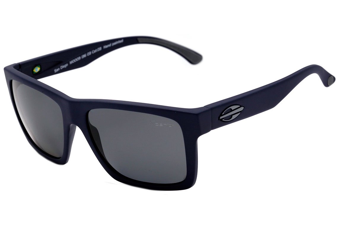 Óculos de Sol Mormaii San Diego Azul Fosco / Cinza Polarizado Unico - Lente 5,5 cm