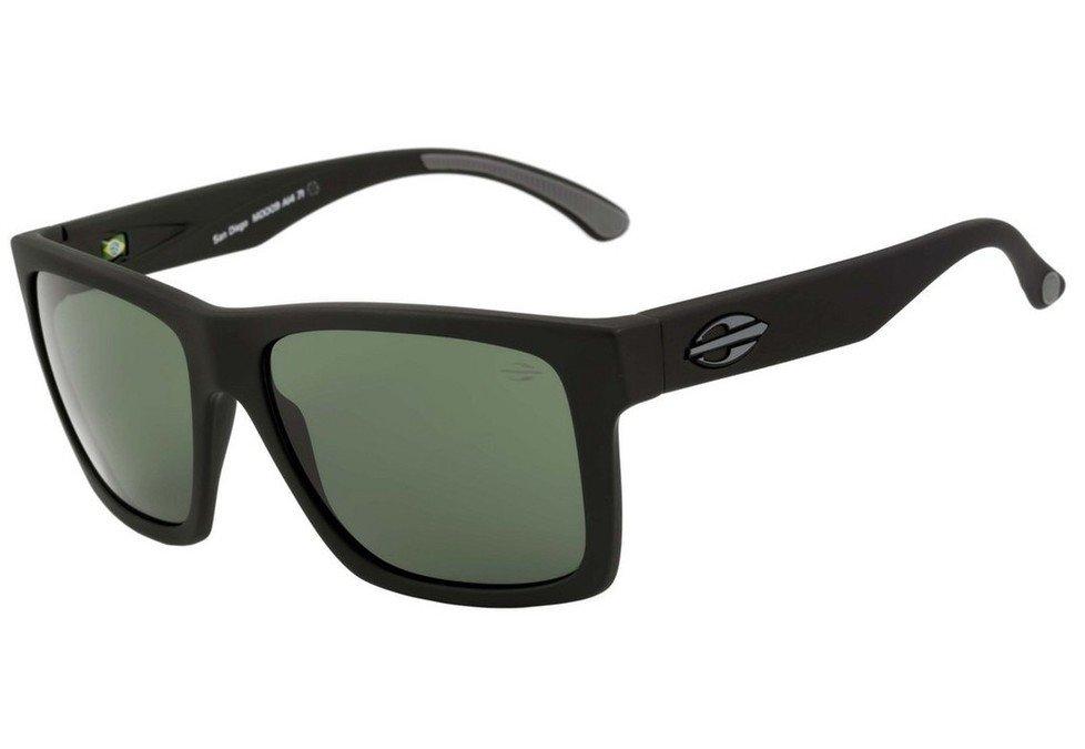 Mormaii San Diego Preto Fosco / Verde G15 - Lente 5,5 cm - Sol