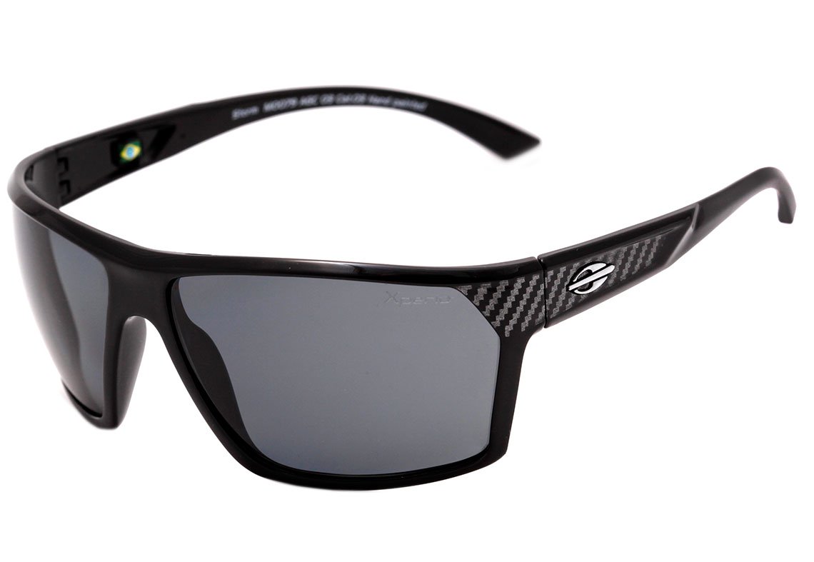 Óculos de Sol Mormaii Storm Preto E Cinza Brilho/ Cinza Polarizado Unico