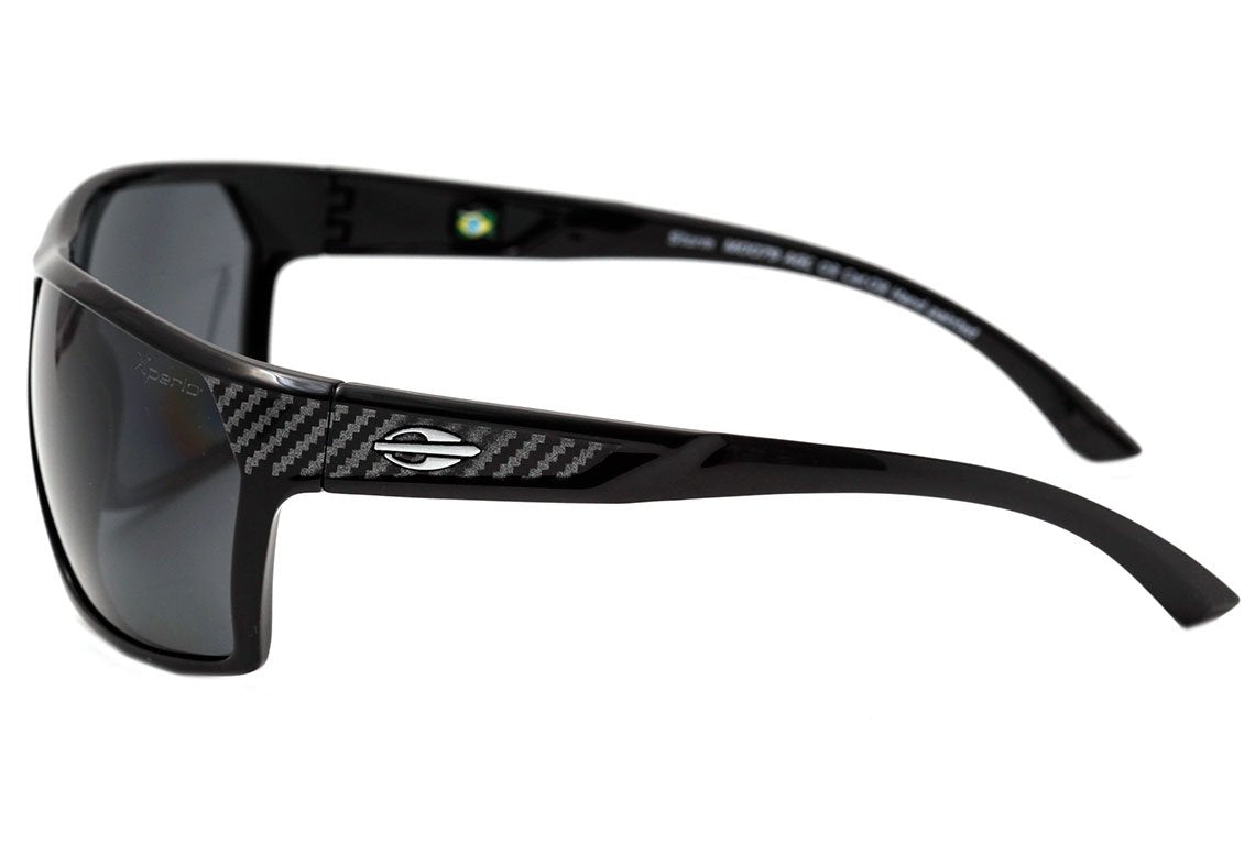 Óculos de Sol Mormaii Storm Preto E Cinza Brilho/ Cinza Polarizado Unico