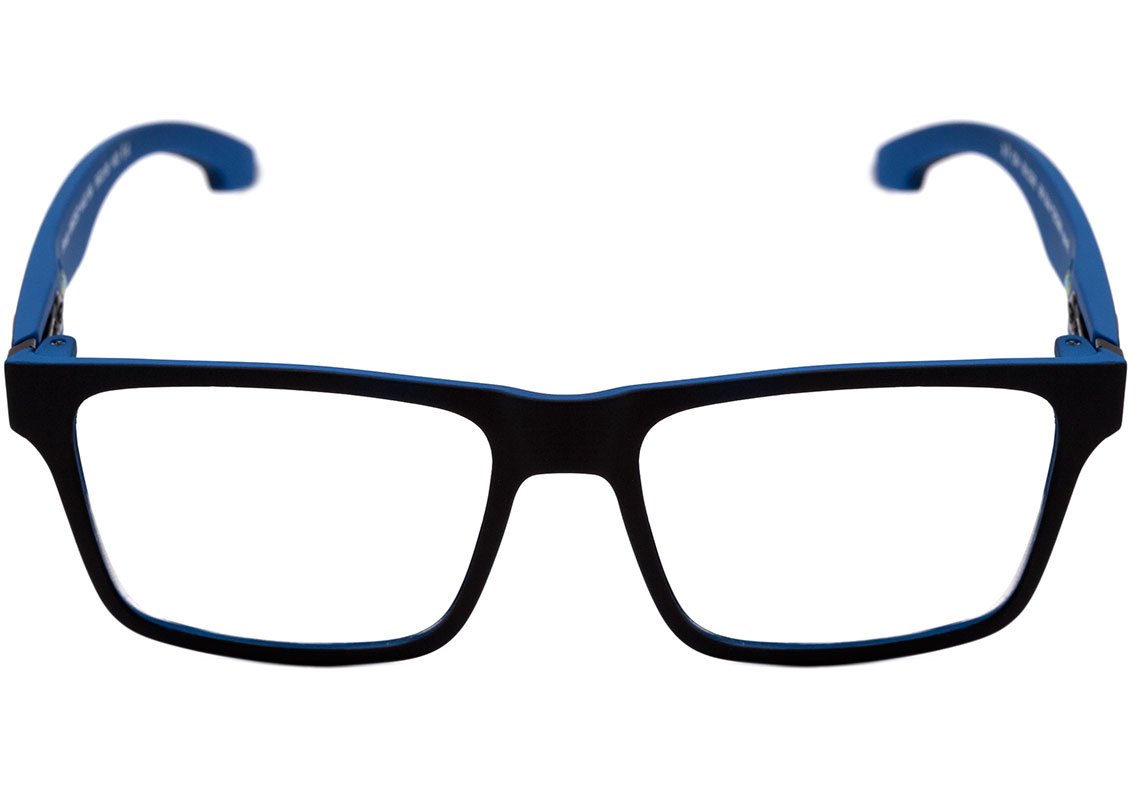 Óculos de Grau Mormaii Swap Clip On Azul E Preto Fosco/ Preto Polarizado/ Prata Espelhado Polarizado Lente 5,6 Cm