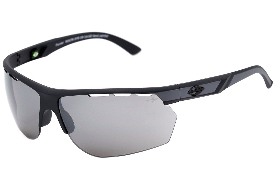 Óculos de Sol Mormaii Thunder Cinza Fosco / Cinza Espelhado Unico - Lente 6,2 cm
