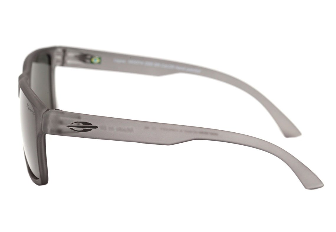 Mormaii Lagos Cinza Translúcido Fosco / Verde G15 Polarizado Unico - Lente 5,5 cm - Sol