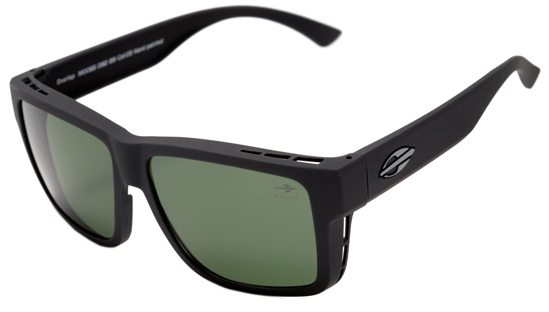 Óculos de Sol Mormaii Overlap de Sobreposição Cinza Fosco / Verde G-15 Polarizado Unico - Lente 5,8 cm